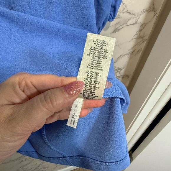 NEW Eliza J Seamed Long Sleeve Dress in Periwinkle Size 12 - Picture 7 of 10